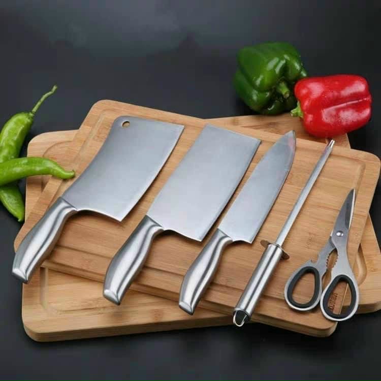 Bộ Dao Nhật 6 Món Cao Cấp Kèm Đế Cắm