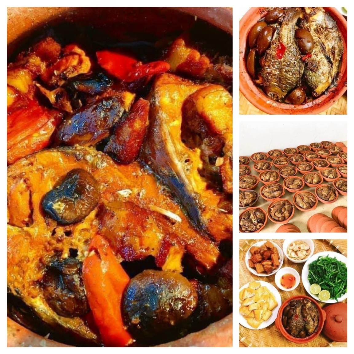 Cá Diếc Cá Trắm Kho Niêu