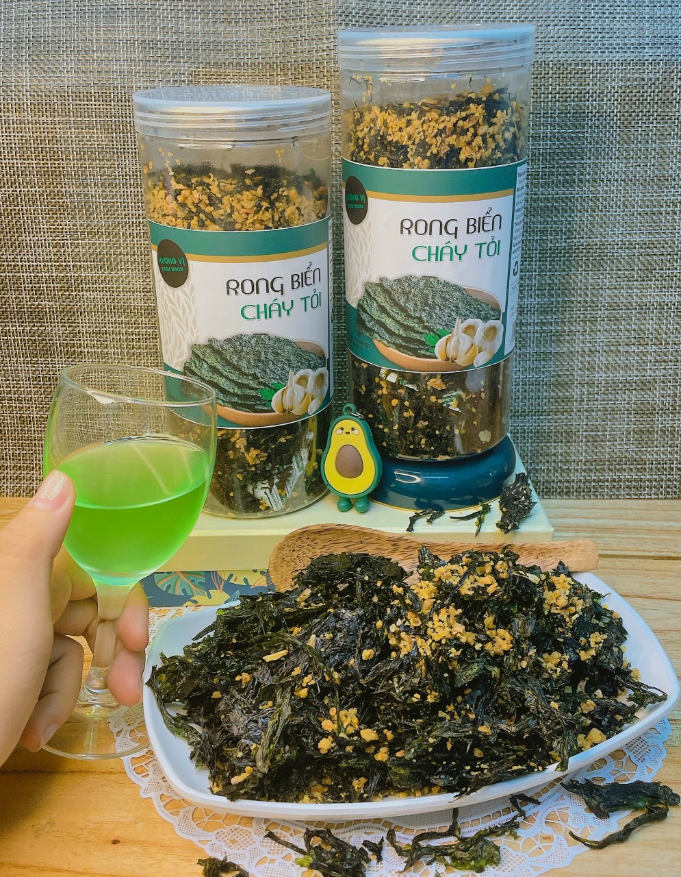 Rong Biển Cháy Tỏi Hũ To 200g