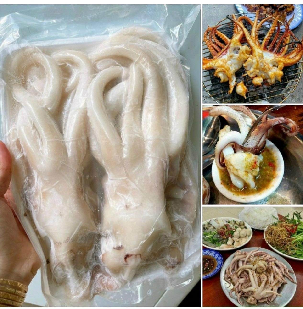 Râu Mực To Đóng Vỉ