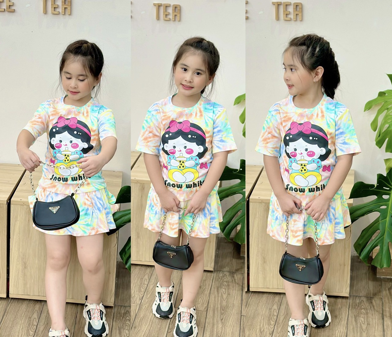 Set Váy Bé Gái Bảng Màu Siêu Đỉnh