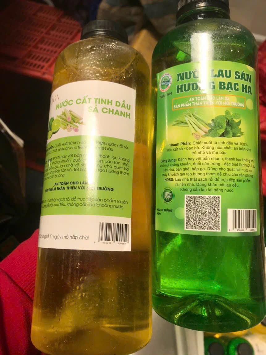 Nước Lau Sàn Hương Tinh Dầu Xả - Hương Bạc Hà