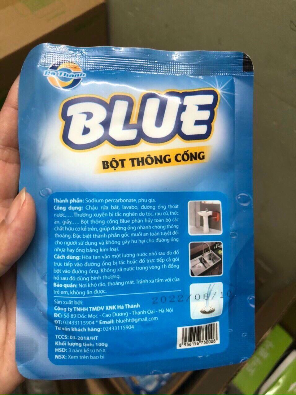 Bột Thông Cống Blue 100g Siêu Mạnh 3