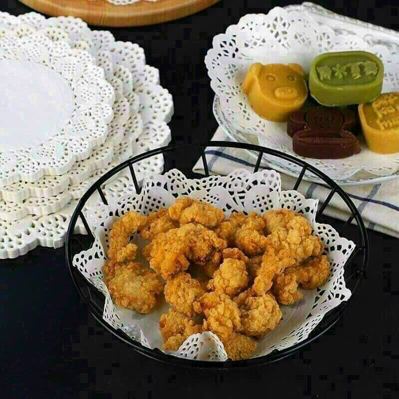 Giấy Thấm Dầu Hình Tròn Đục Họa Tiết 3