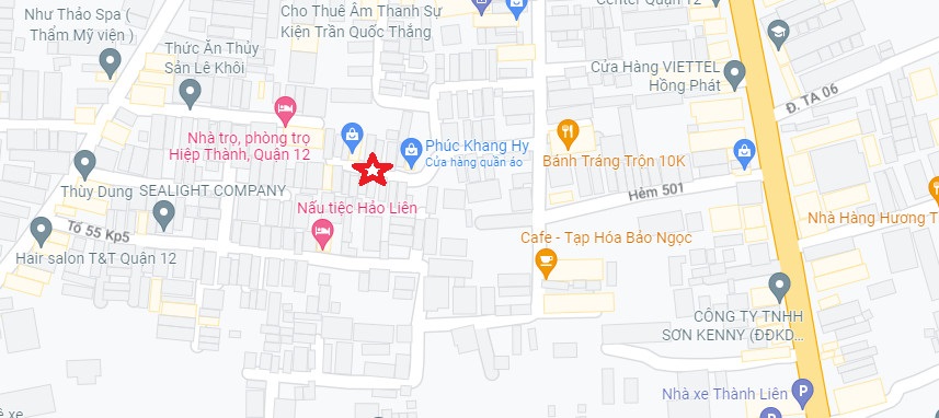 Nhà Hiệp Thành Q12 - 44m2 - 5 triệu/tháng map
